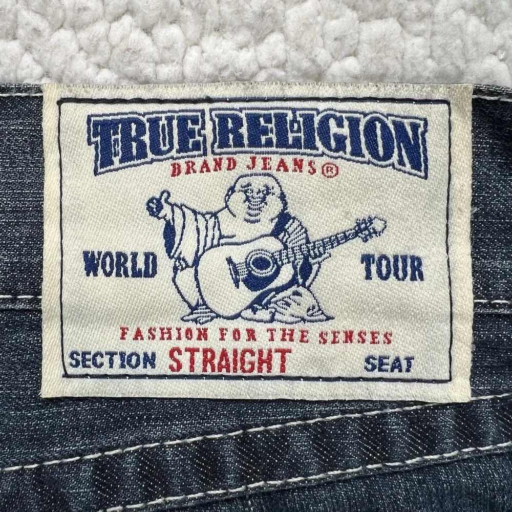 True‎ Religion Jeans Men's 33 (Actual 35x33.5) Lonestar Straight Flap Pocket Y2K